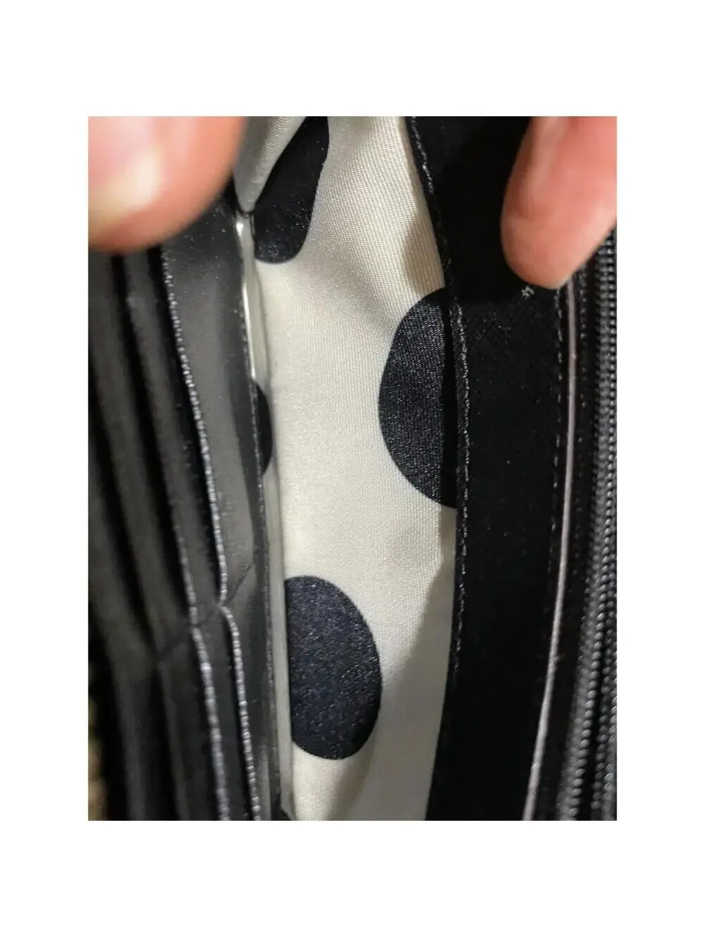 Kate Spade zip around black wallet large leather